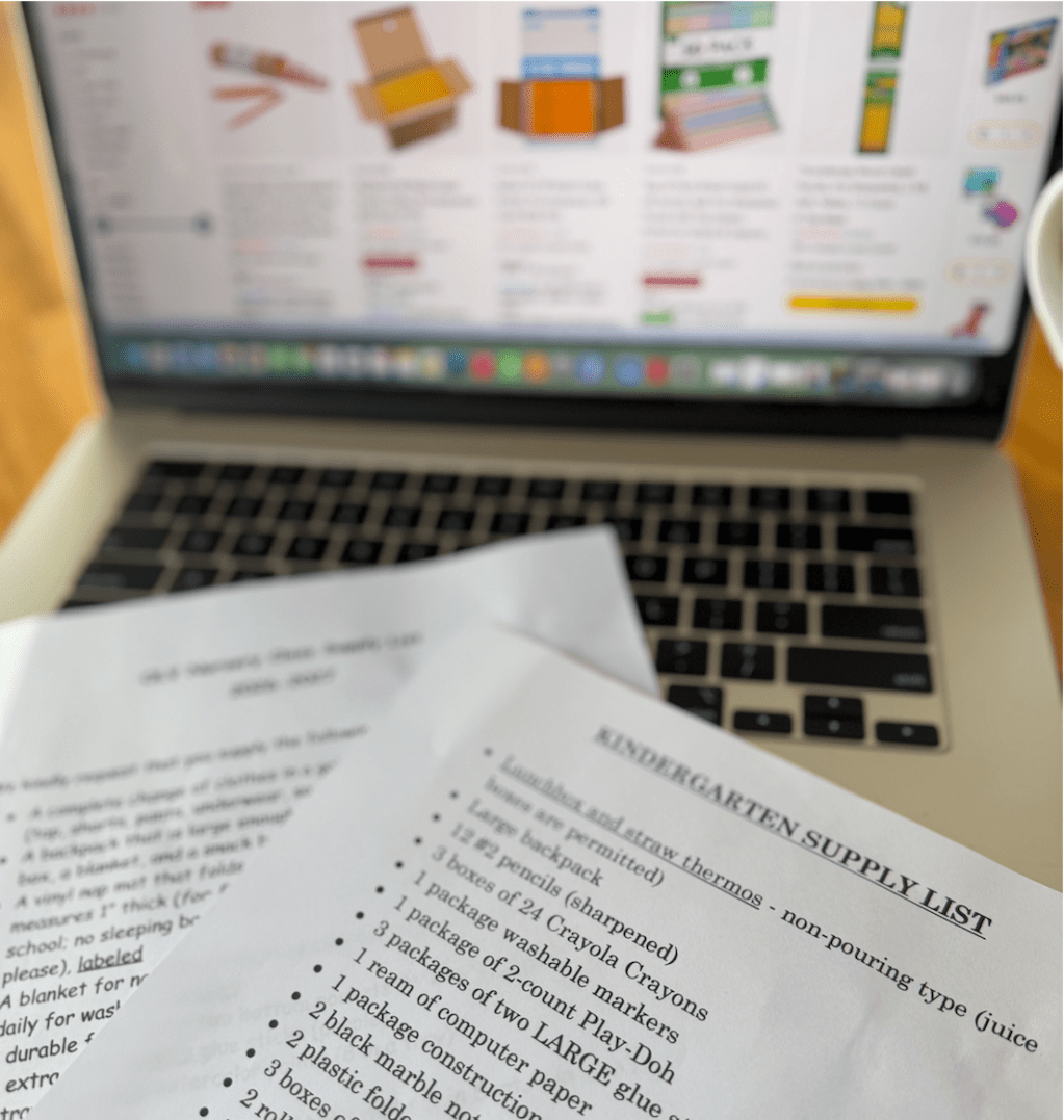 On the First Night of Summer,
 I Printed the School Supply&nbsp;Lists